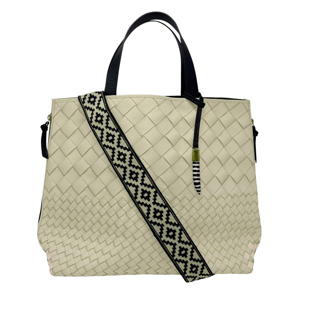 Bantham Tote in Sand Threaded Weave
