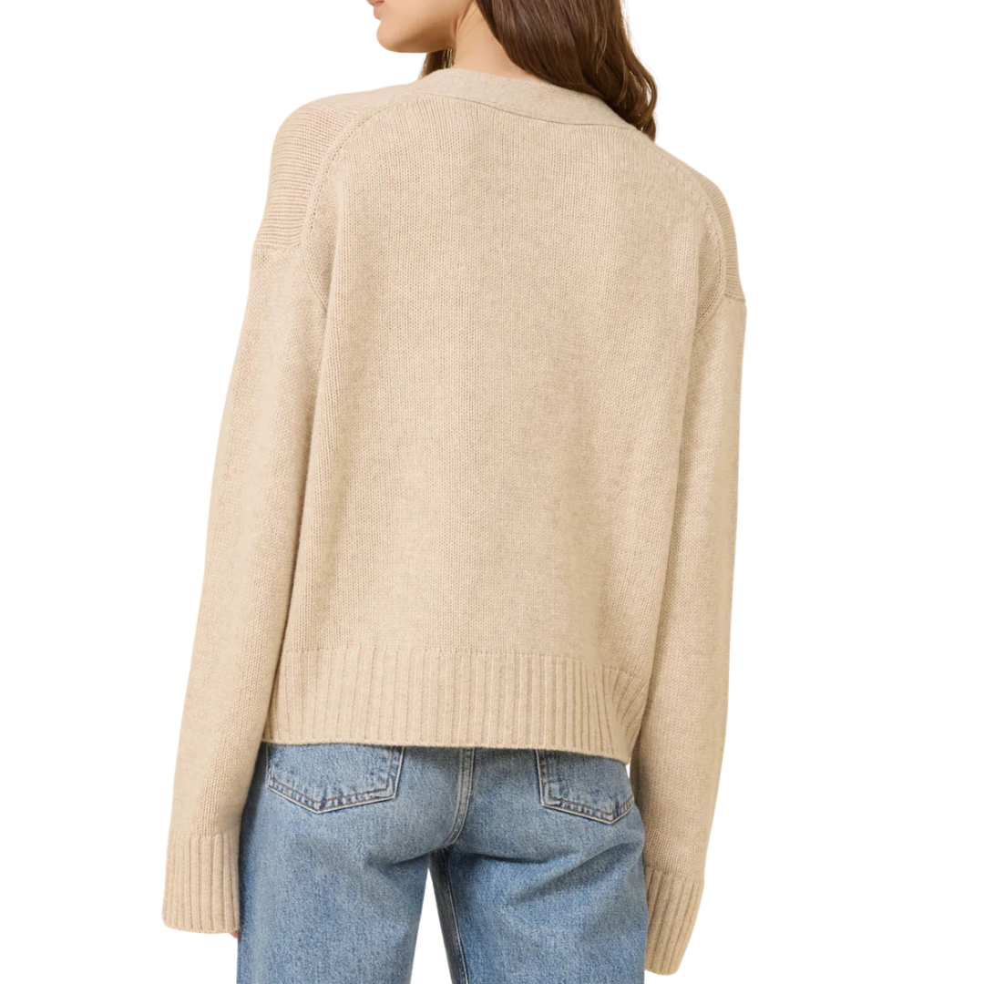 Aster Cashmere Cardigan in Oatmeal