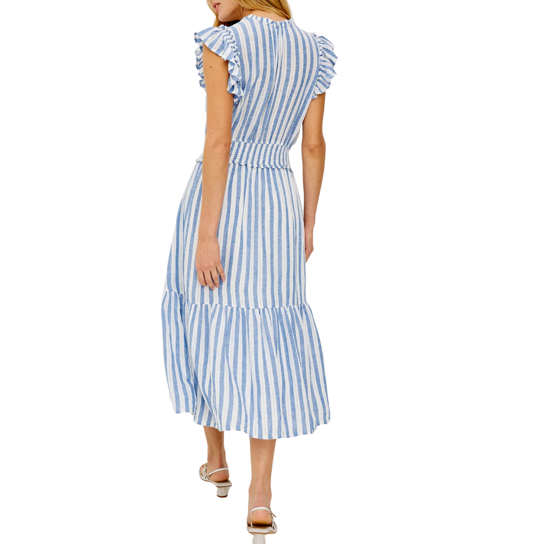 Garden Dress in Atlantis Stripe