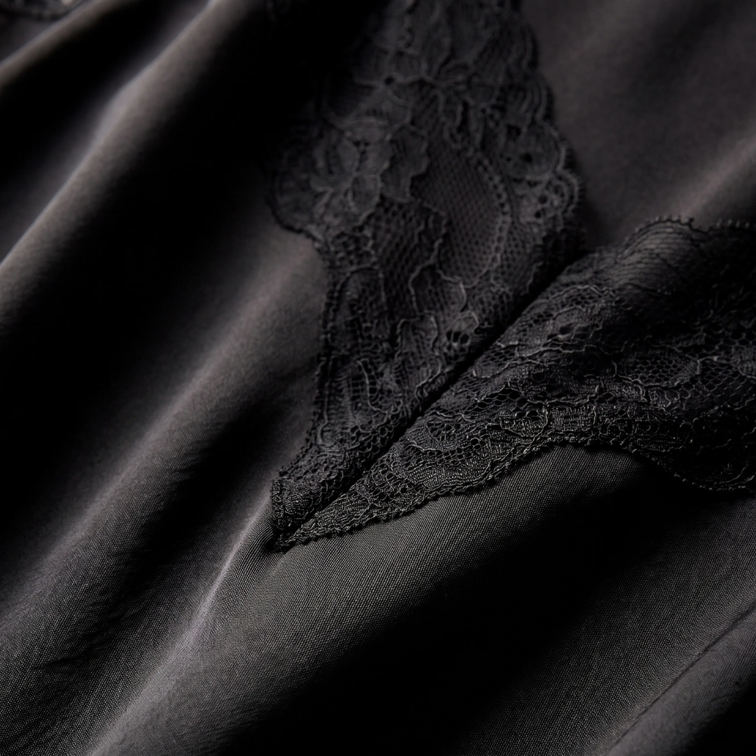 Kori Lace Trim Cami in Black