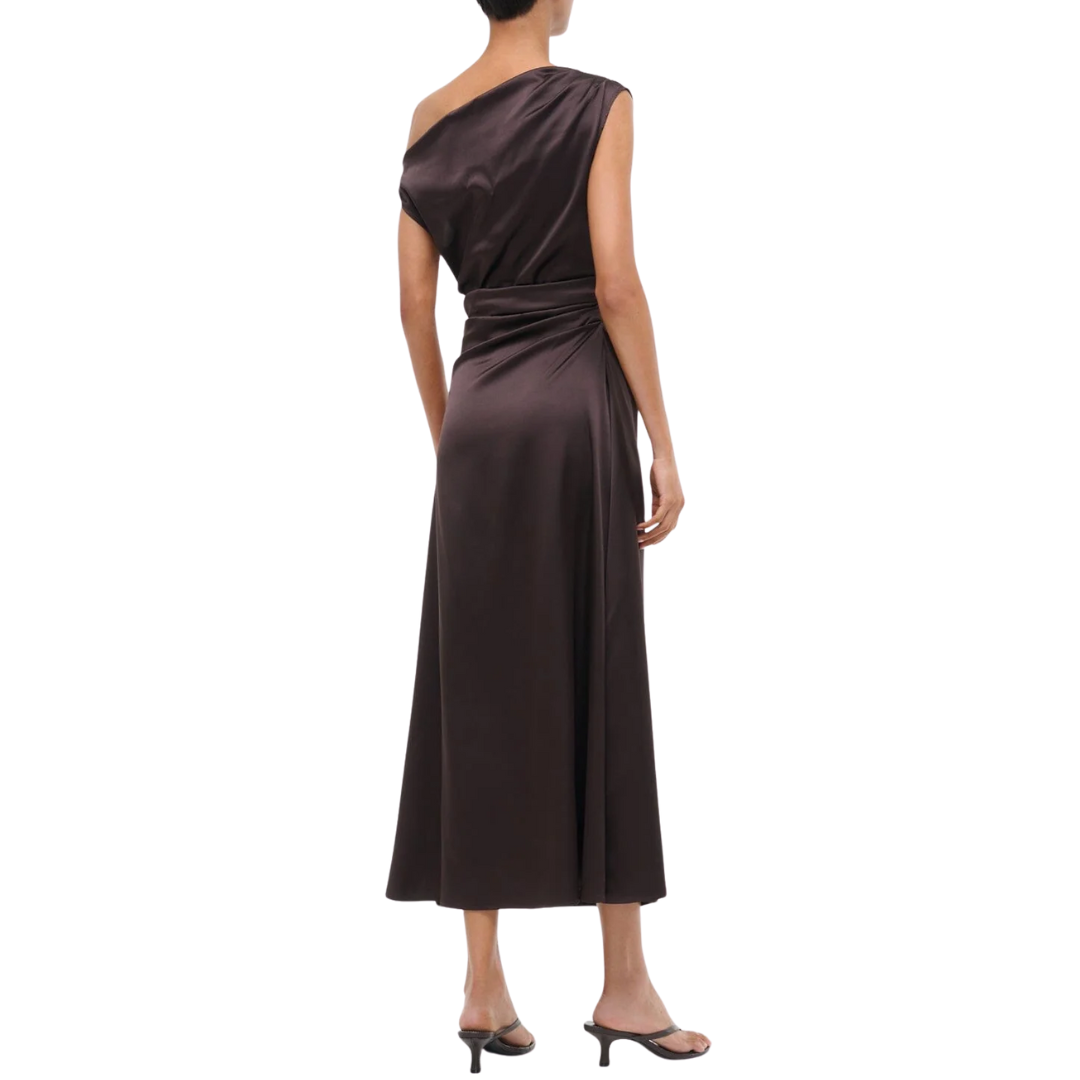 Phare Silk Dress in Earth