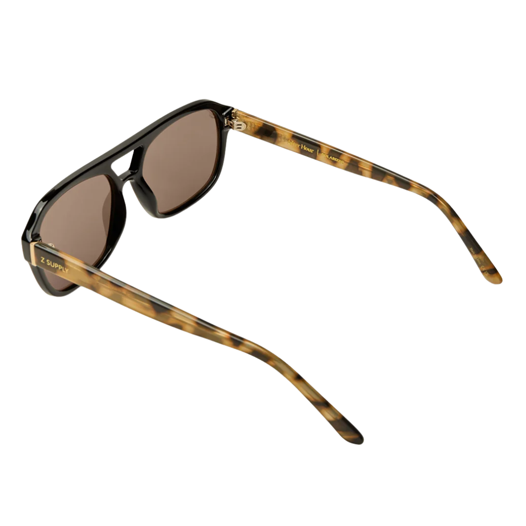 After Hour Polarized Sunglasses in Black Tort - Brown