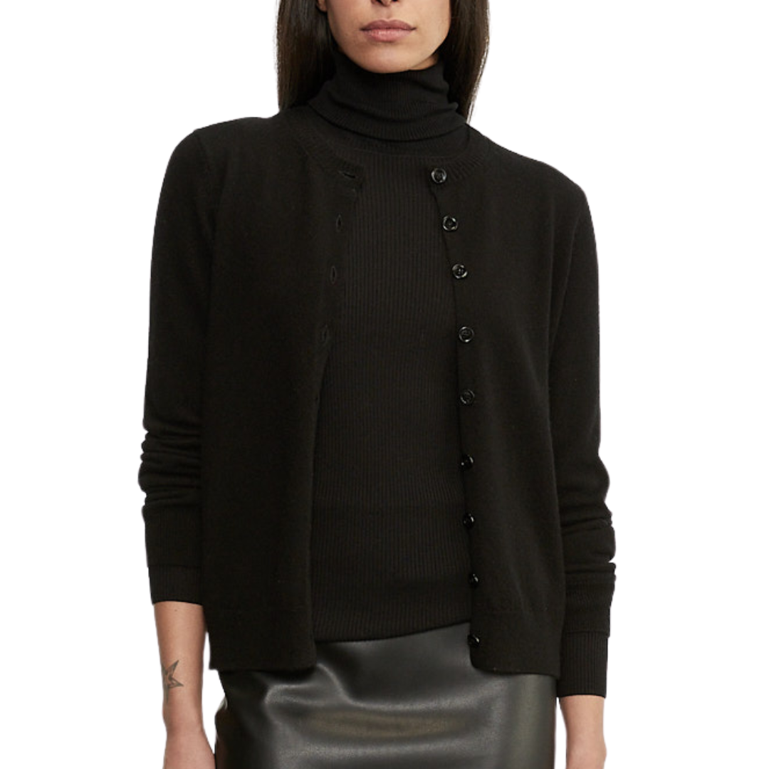 Silk Sweater Turtleneck in Black