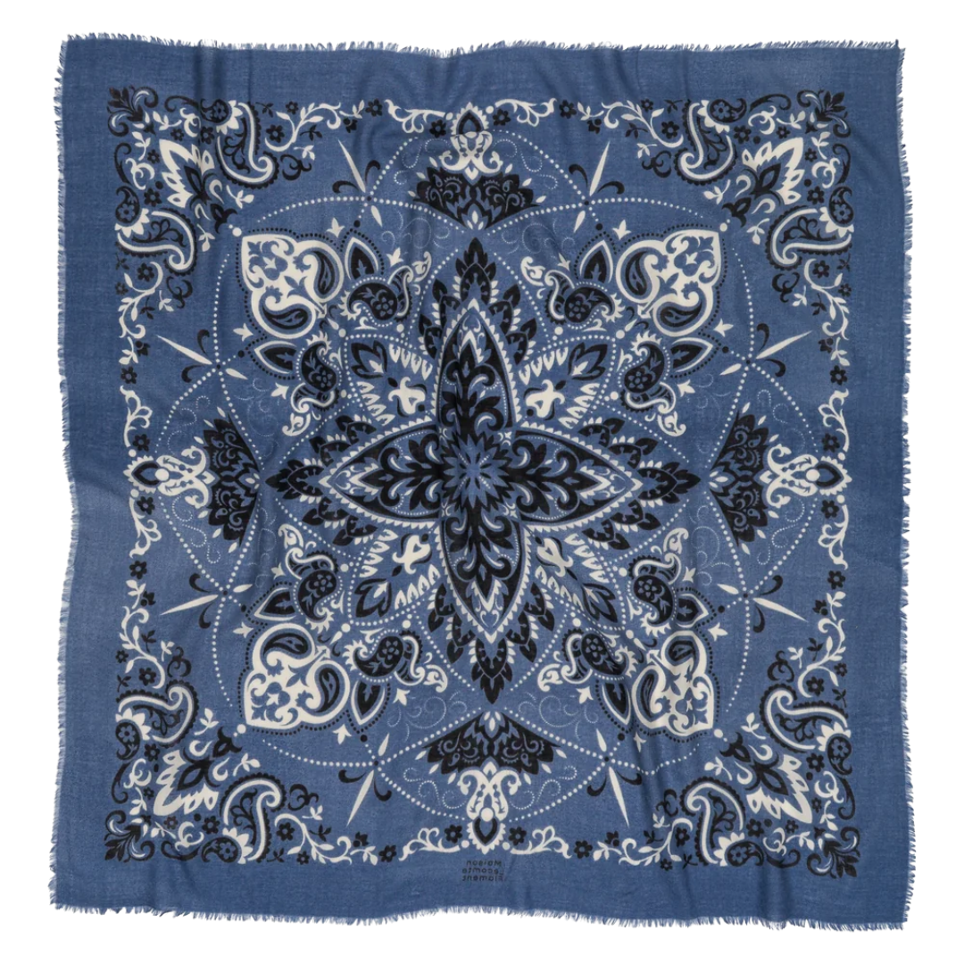 Bandana Wool Cashmere in Blue Granit