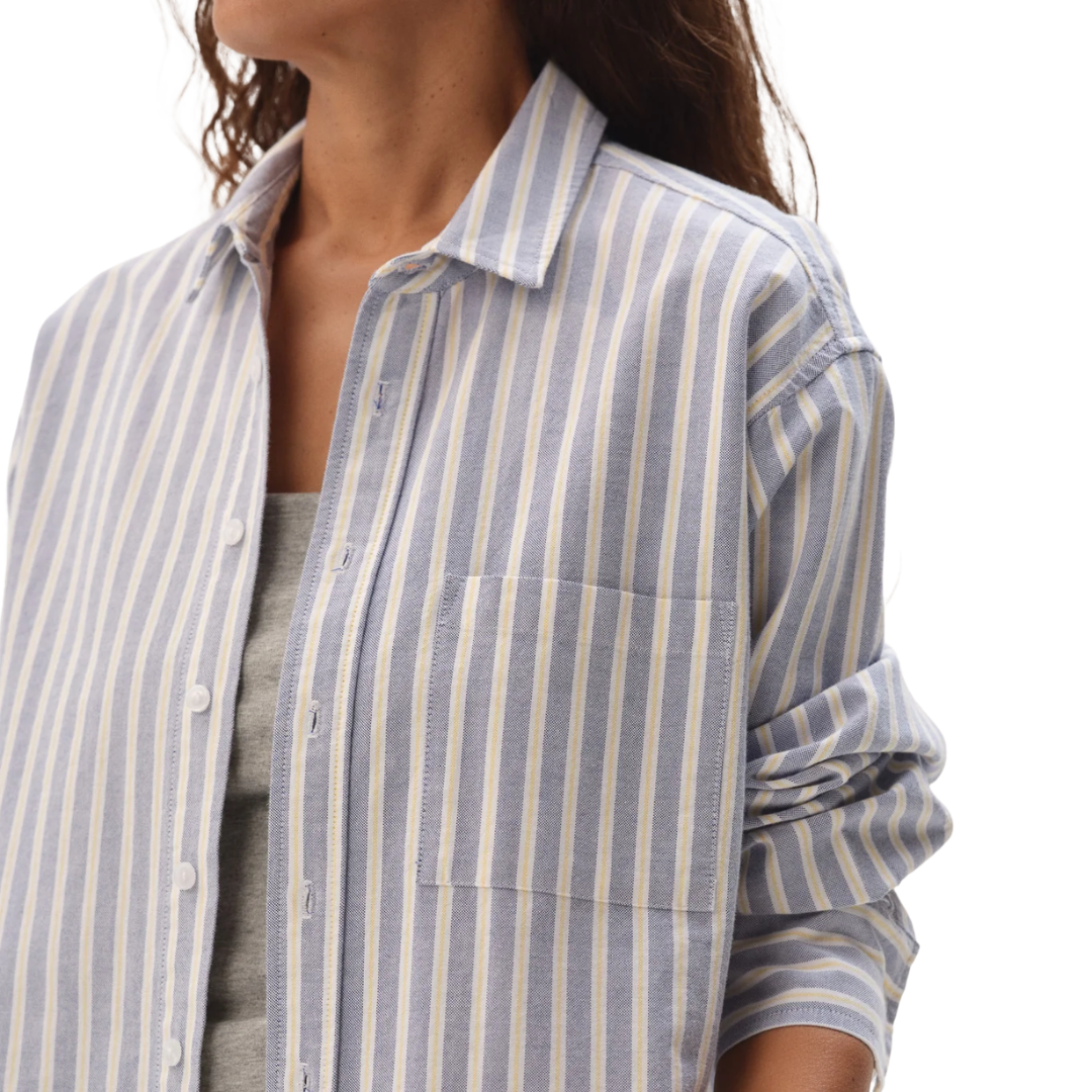 The Oxford Shirt in Butter Stripe