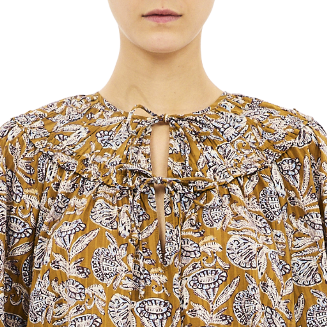 Florelle Cotton Blouse in Fennel Blossom