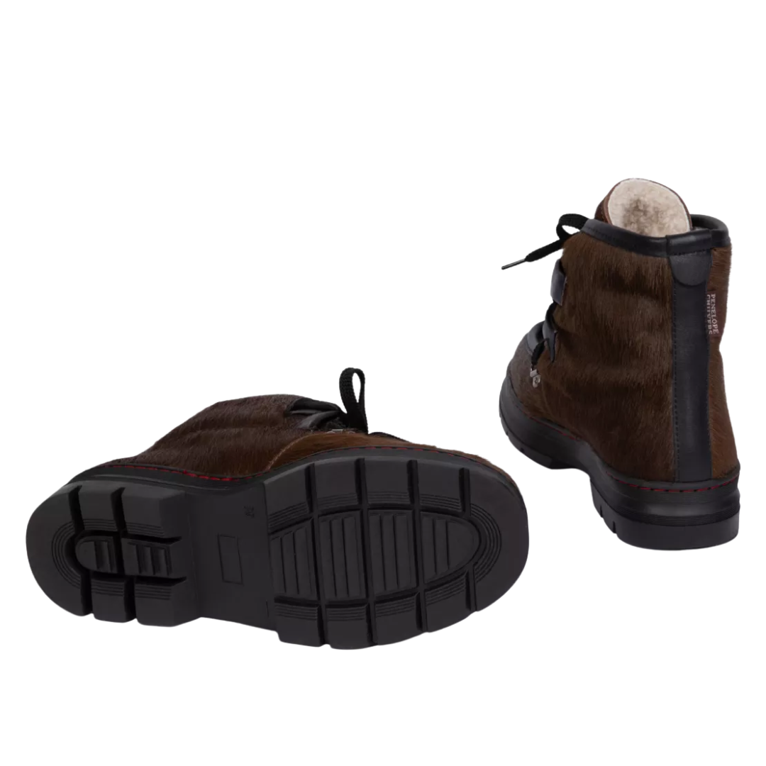 Incredible Pony Shearling Lined Boot in Dark Oak