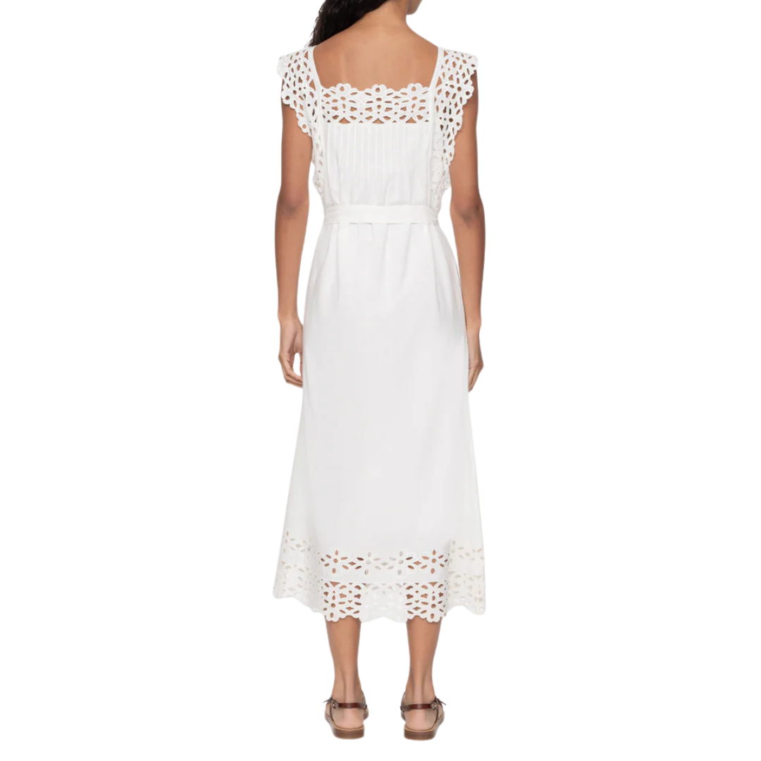 Leila Eyelet Dress in White