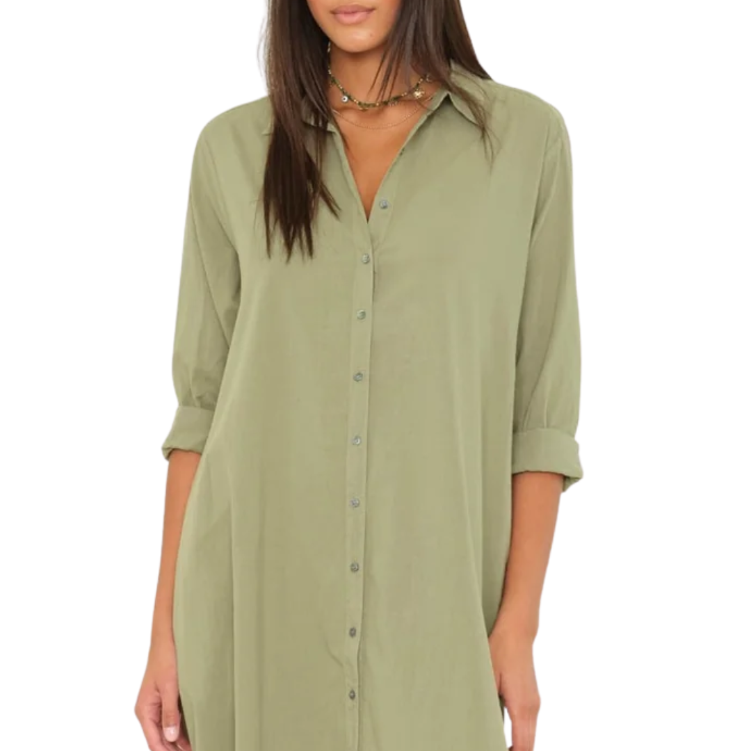 Boden Dress in Dark Seagrass