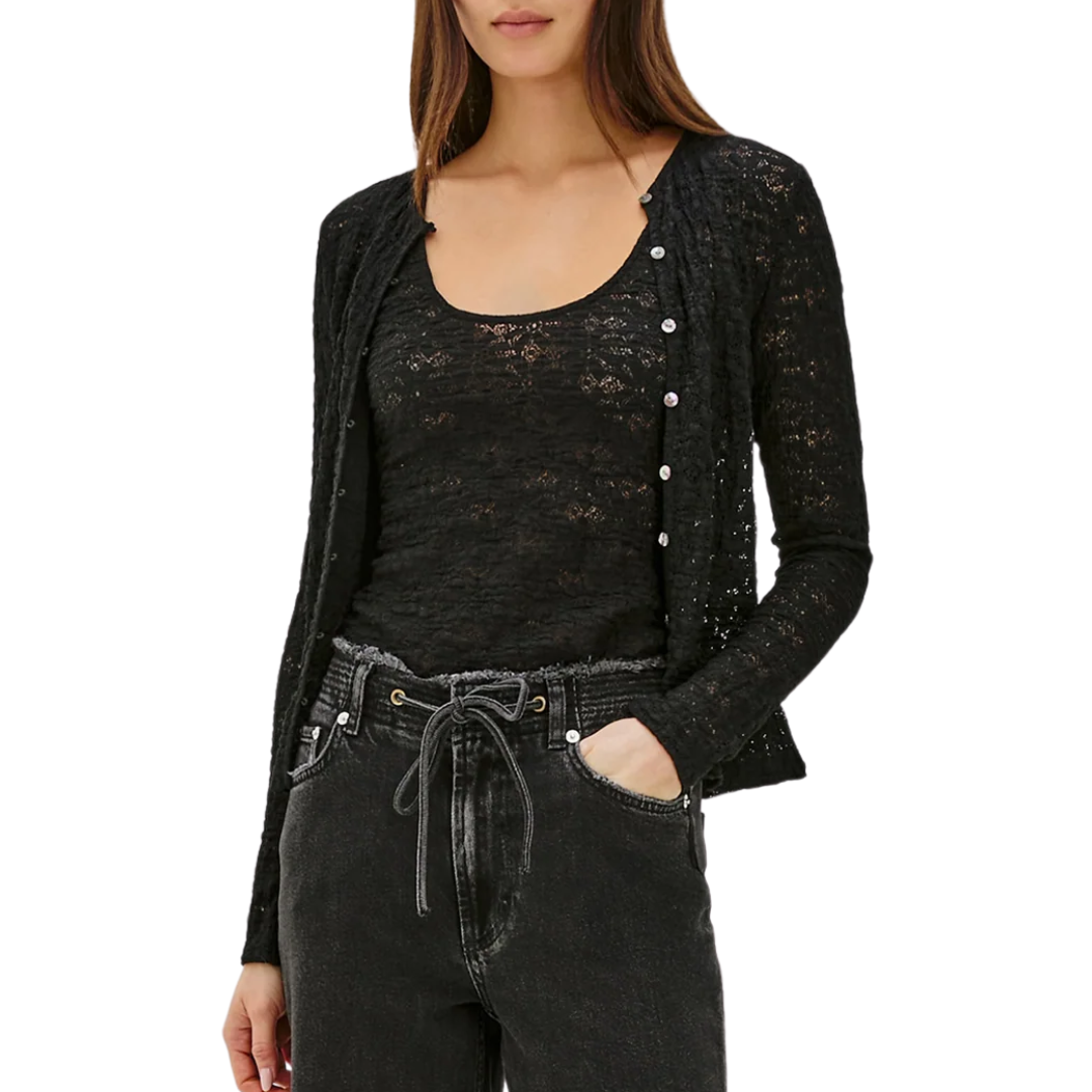 Cyrah Top in Black Lace