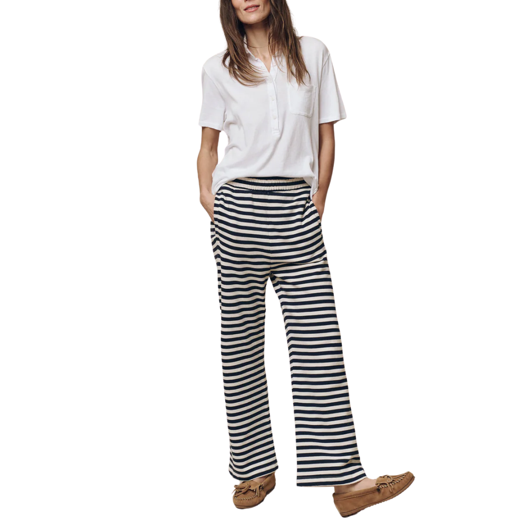 The Victory Sweatpant in Navy Sailor Stripe