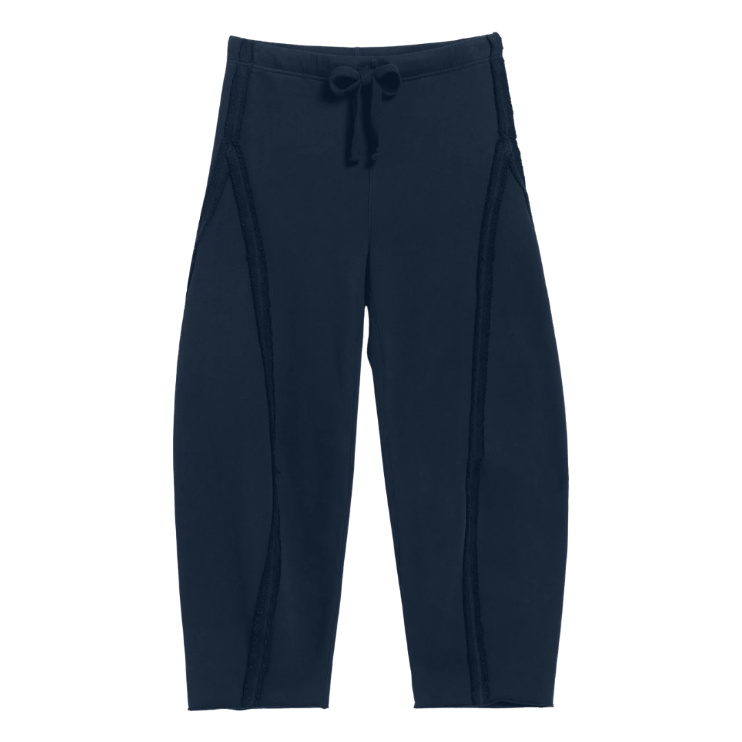 Bibi Barrel Leg Sweatpant in Classic Navy