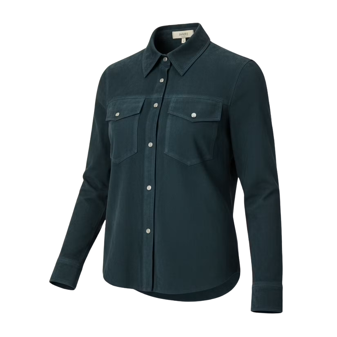 Rowan Washed Suede Jacket in Twilight