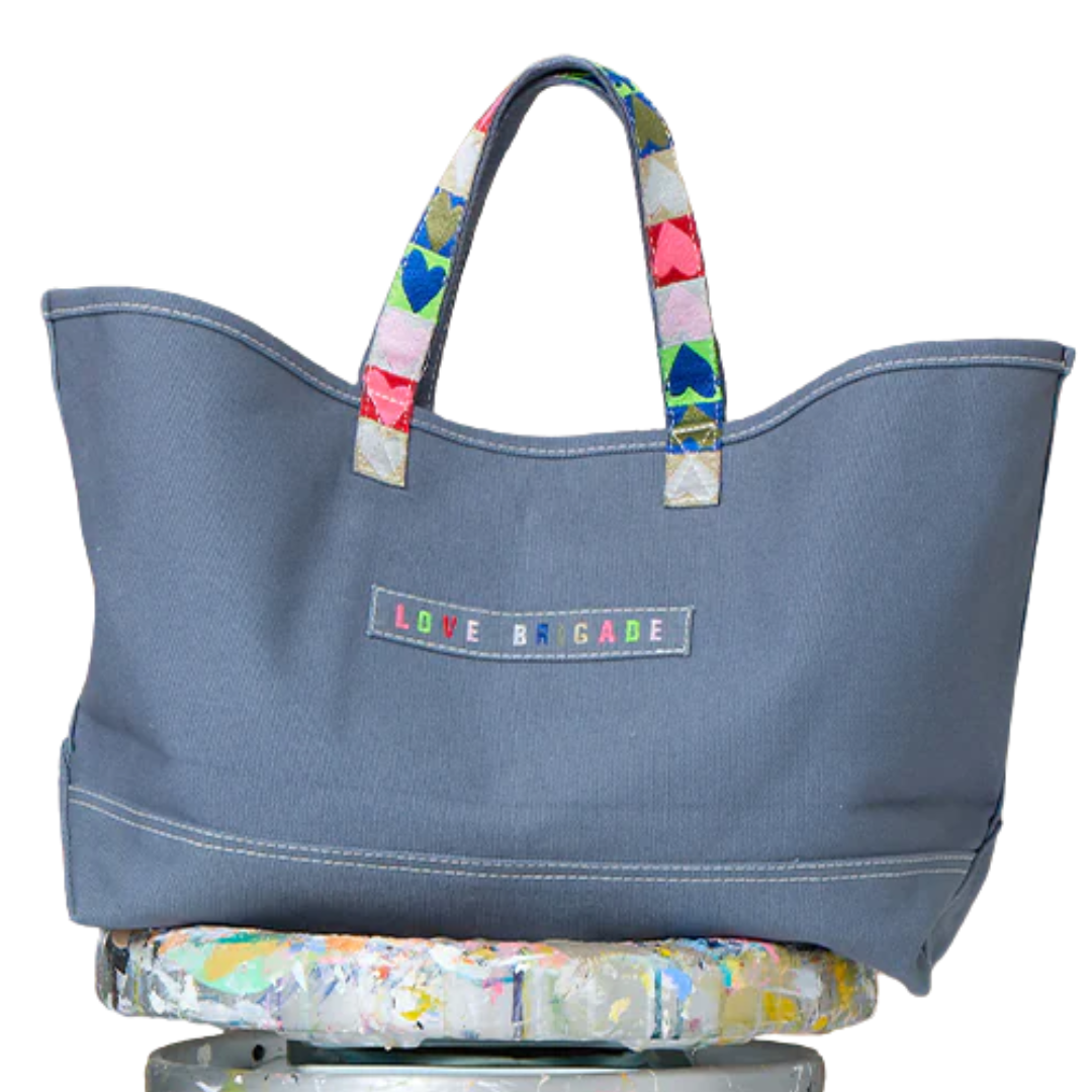 Love All Over Tote in French Blue