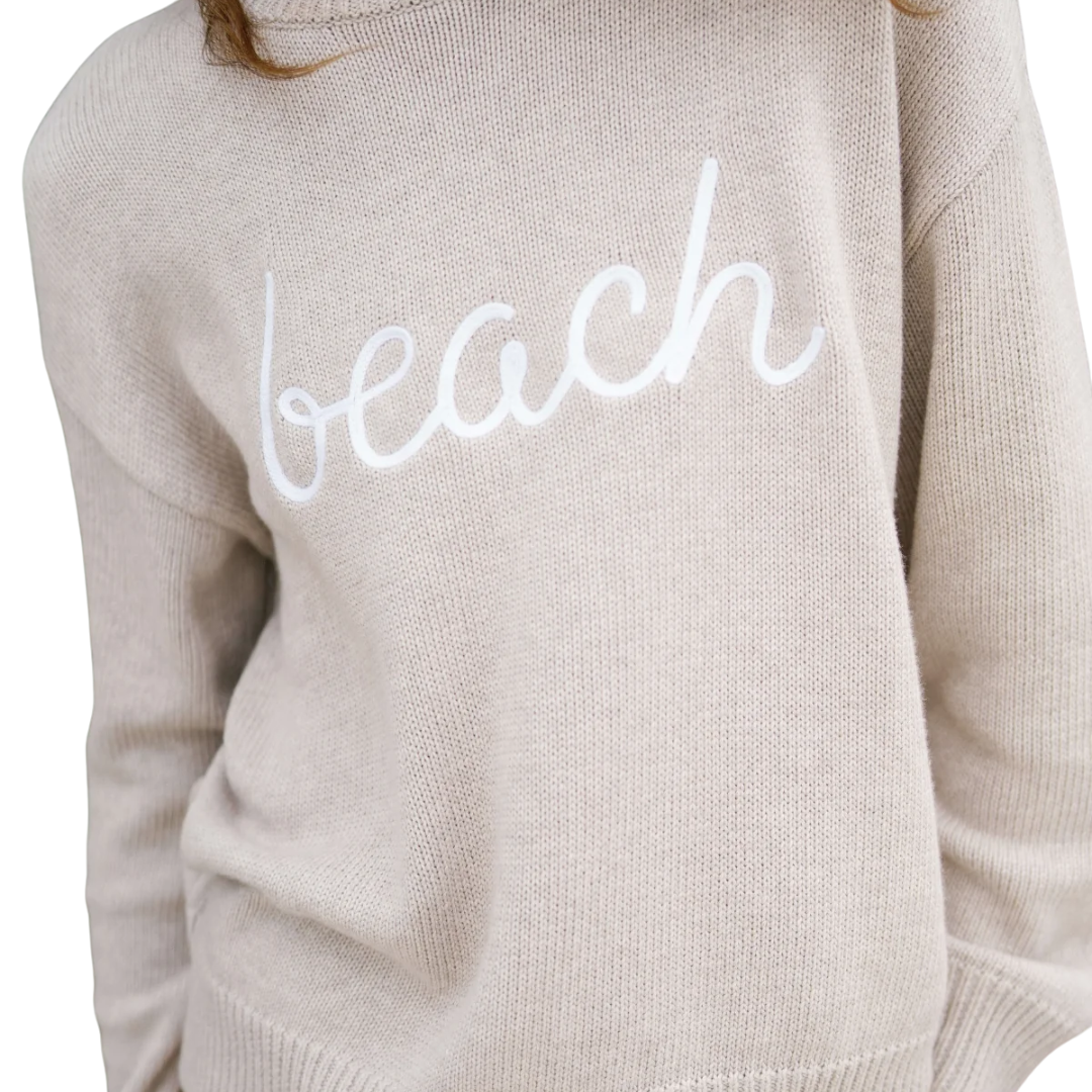 Beach Boyfriend Sweater in Natural Heather
