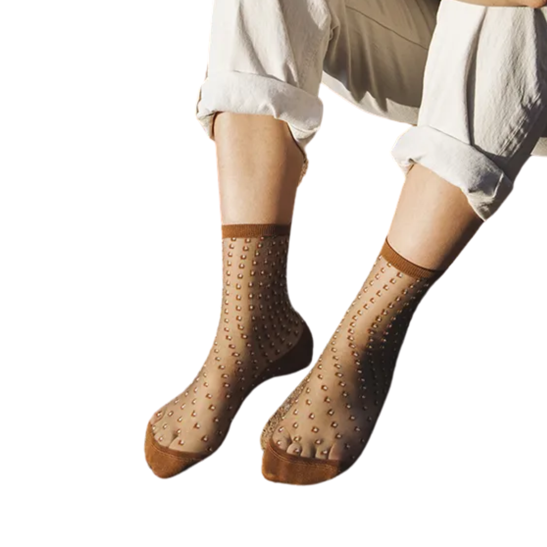 Crescent Dunes Socks in Brune