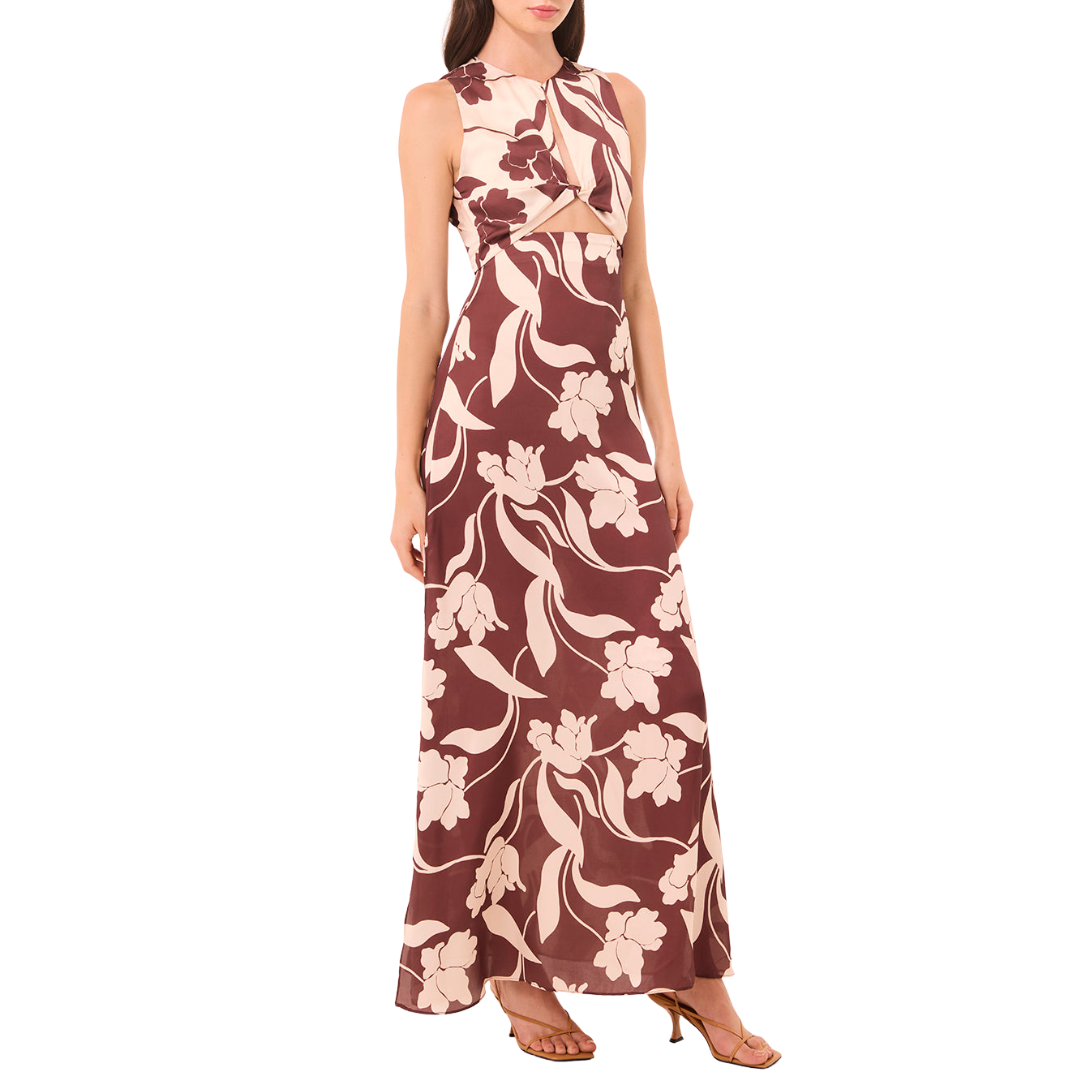 Louanne Dress in Chocolate Flora Mix