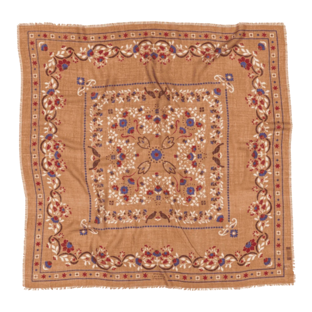 Secret Garden Bandana Scarf in Camel