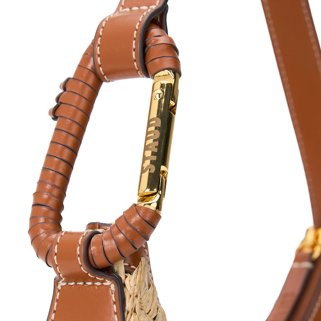 Alden Raffia Shoulder Bag in Natural/Tan