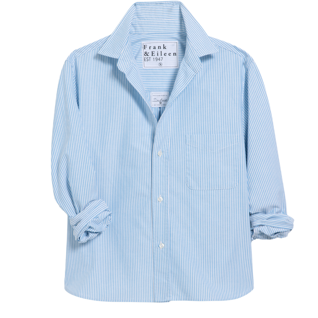 Silvio Untuckable Button-Up in Sky Stripe