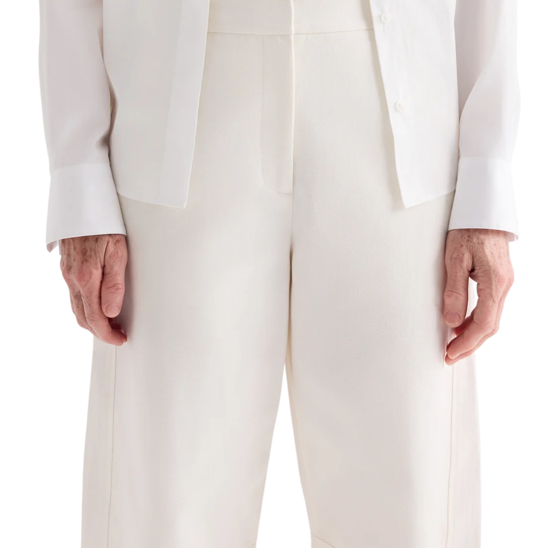 Slouchy BF Trouser in Ivory