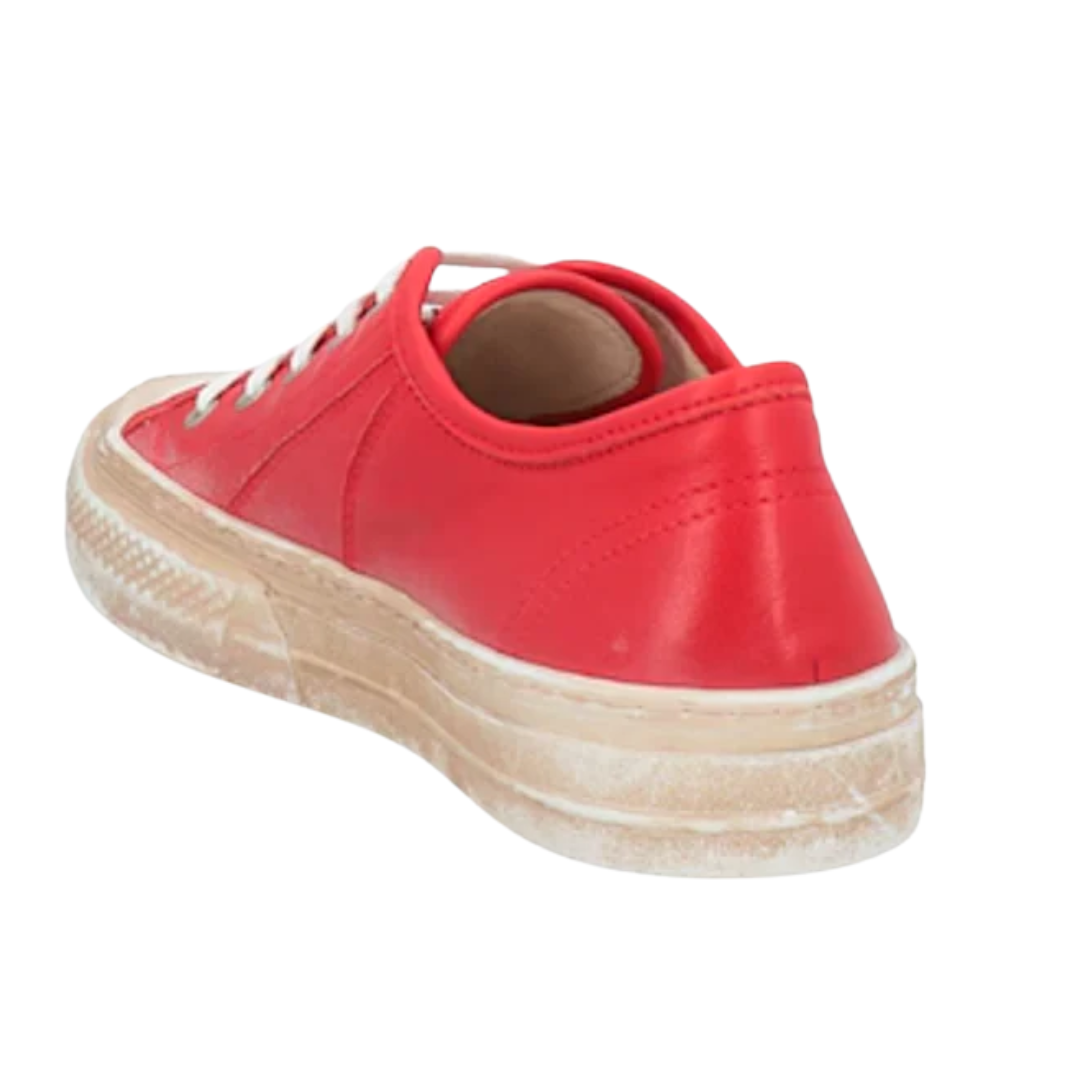 Gomma Double Sneaker in White/Red