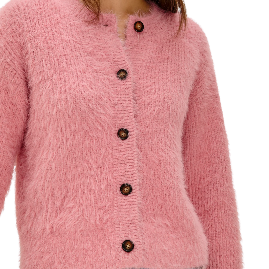 Melo Cardigan in Heather Pink