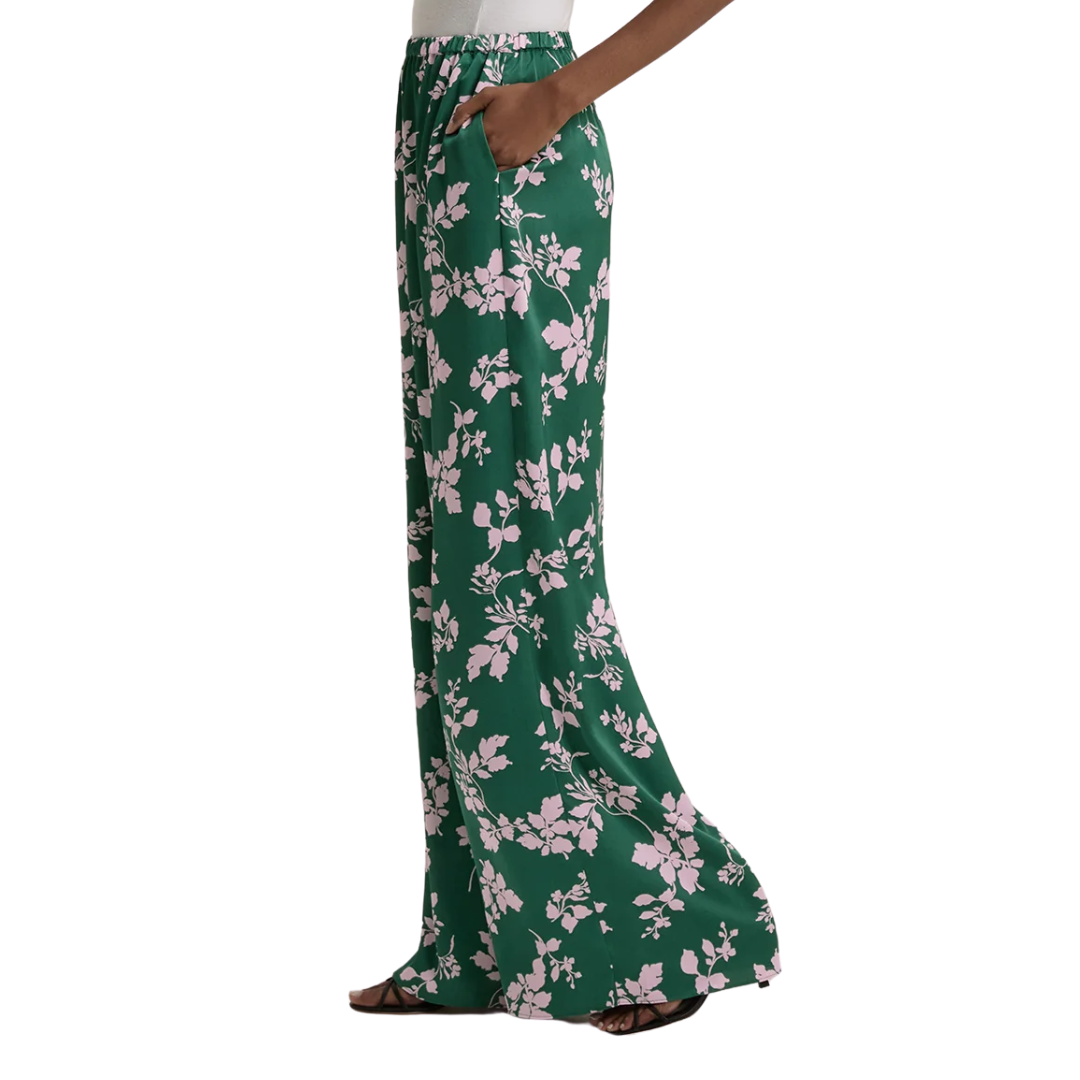 The Effortless Wide Leg in Emerald Floral