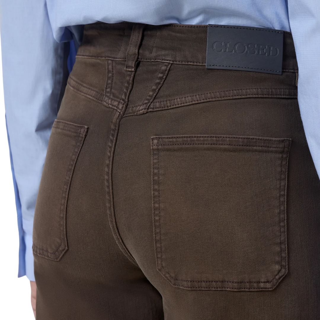 Wera Wide Jeans in Mahagony Brown