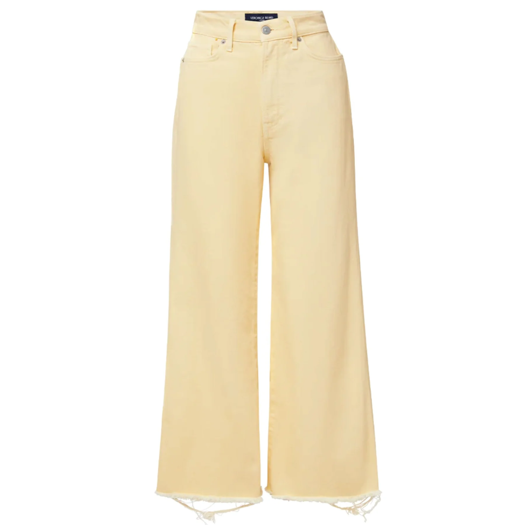Taylor Cropped Wide-Leg Jean in Chamomile