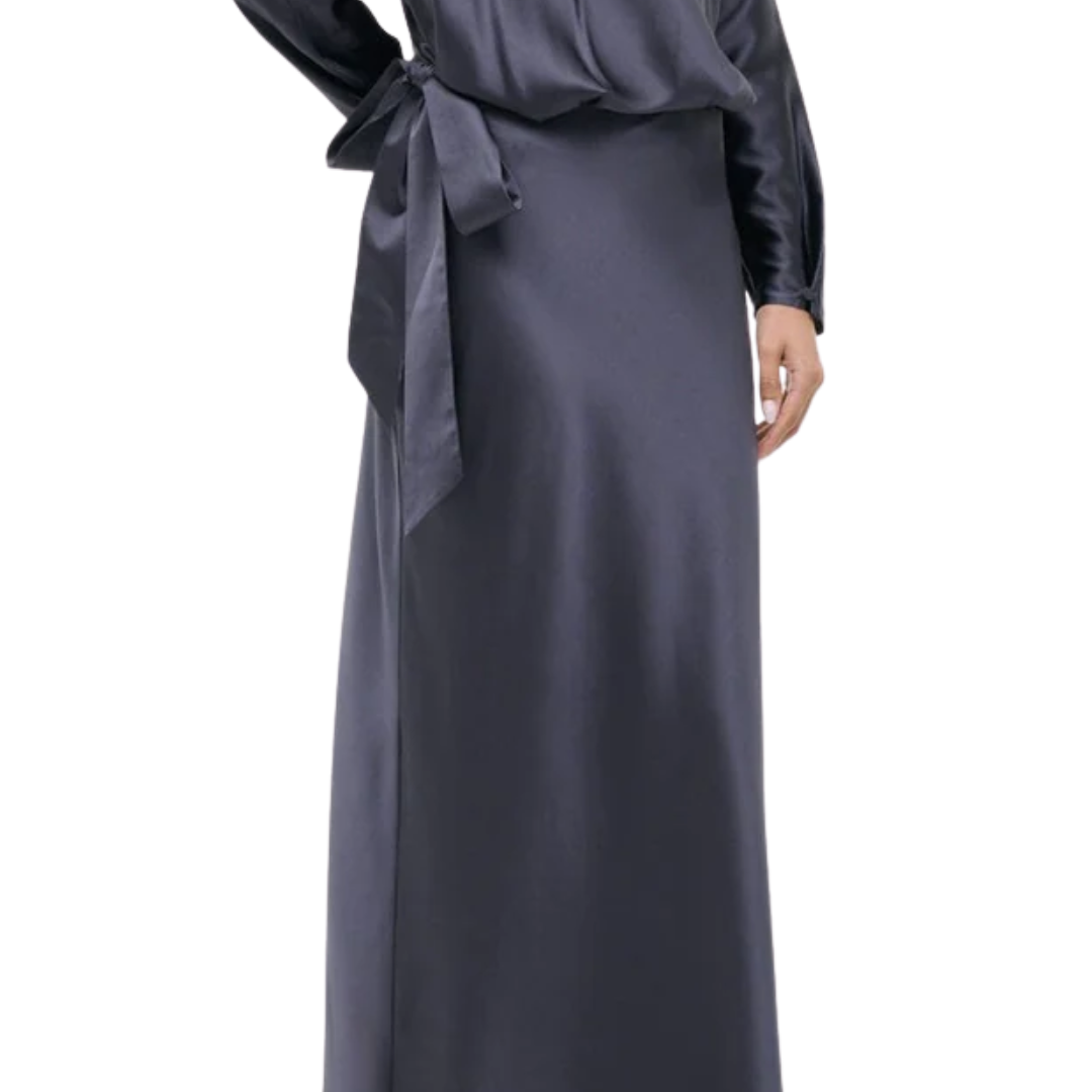 Phoebe Silk Dress in Nocturne