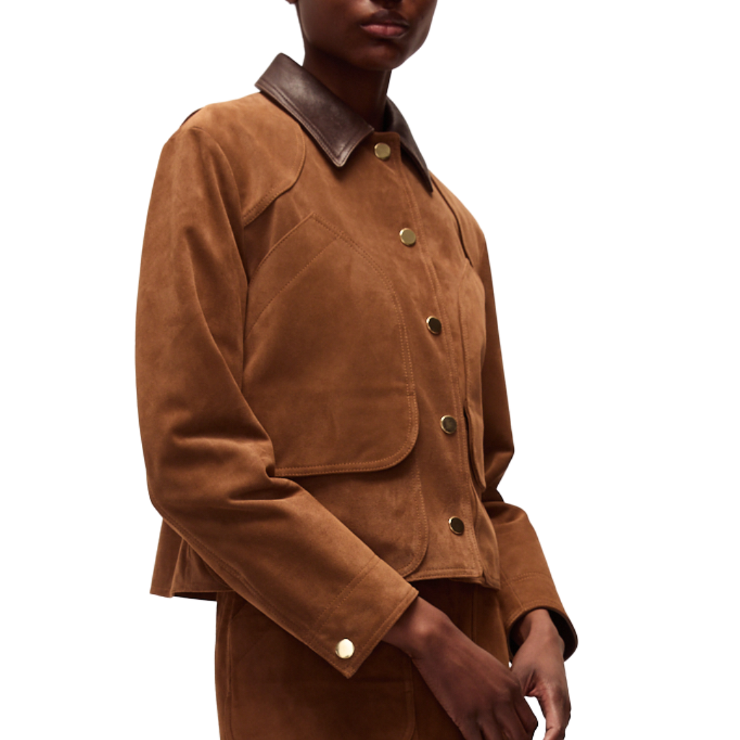 Walters Cropped Barn Jacket in Whisky