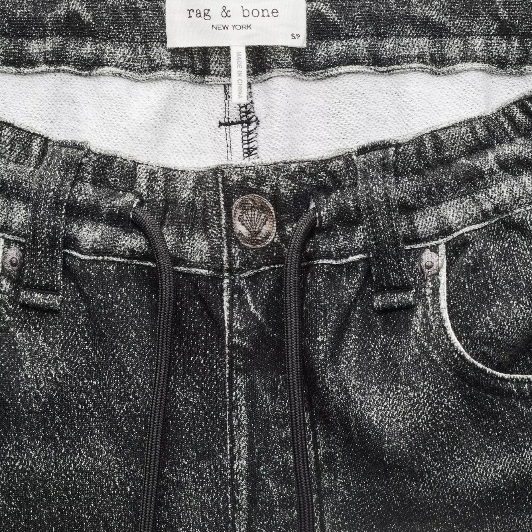 Miramar Drawstring Wide-Leg Pants in Washed Black