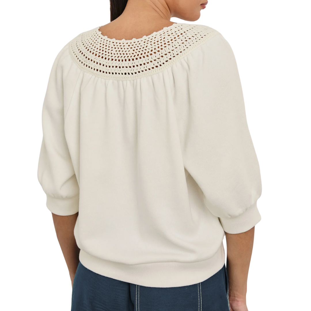 Mariposa Top in Ivory