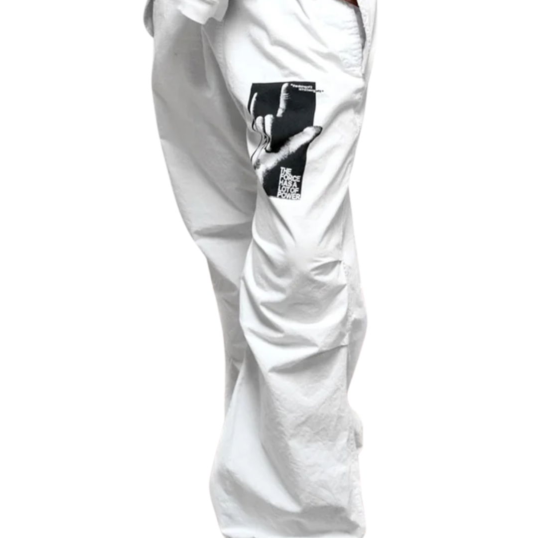 I Love You Flap/Snap Poplin/Airjump Pant in Laundry Whites