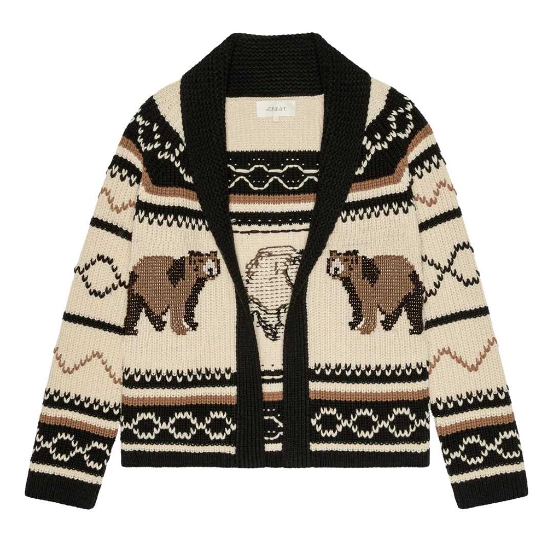 The Bear Lodge Cardigan in Black