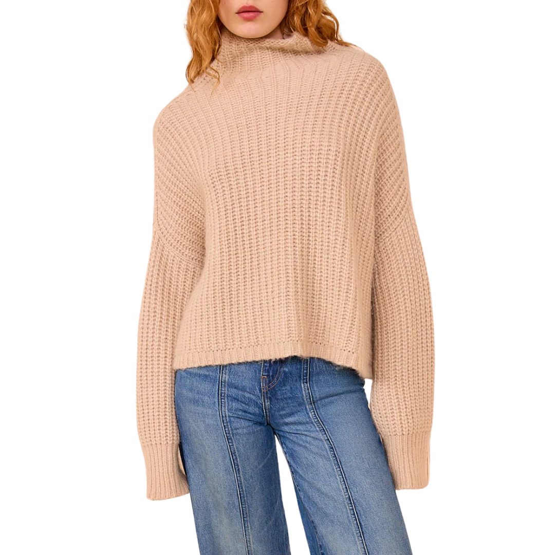 Veron Alpaca Knit Turtleneck in Dune