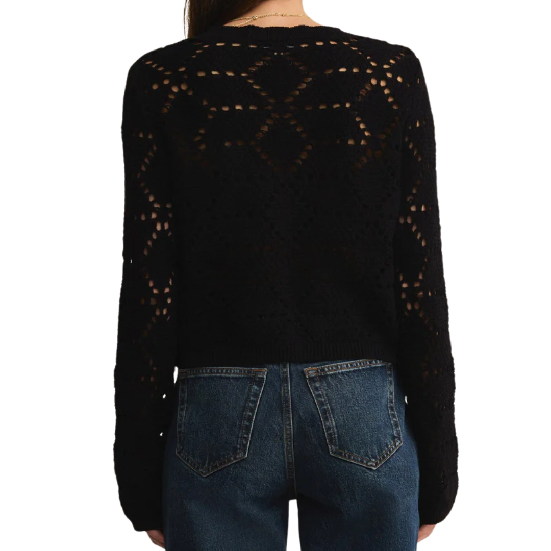 Rosalyn Diamond Cardigan in Black