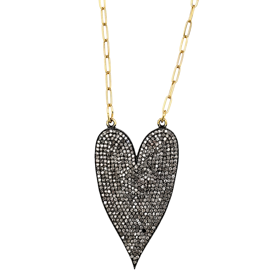 Diamond Heart Necklace in Gold