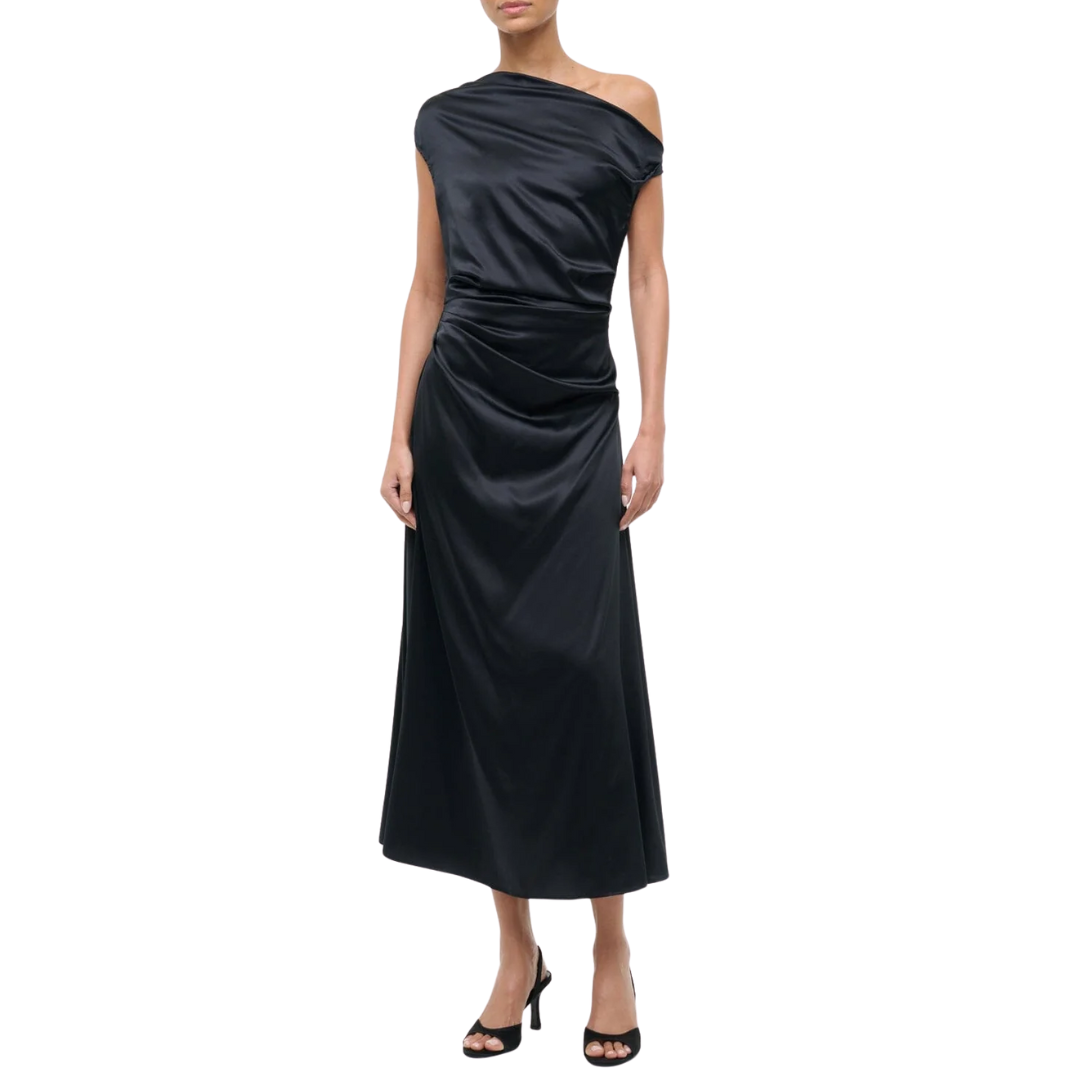 Phare Silk Dress in Black