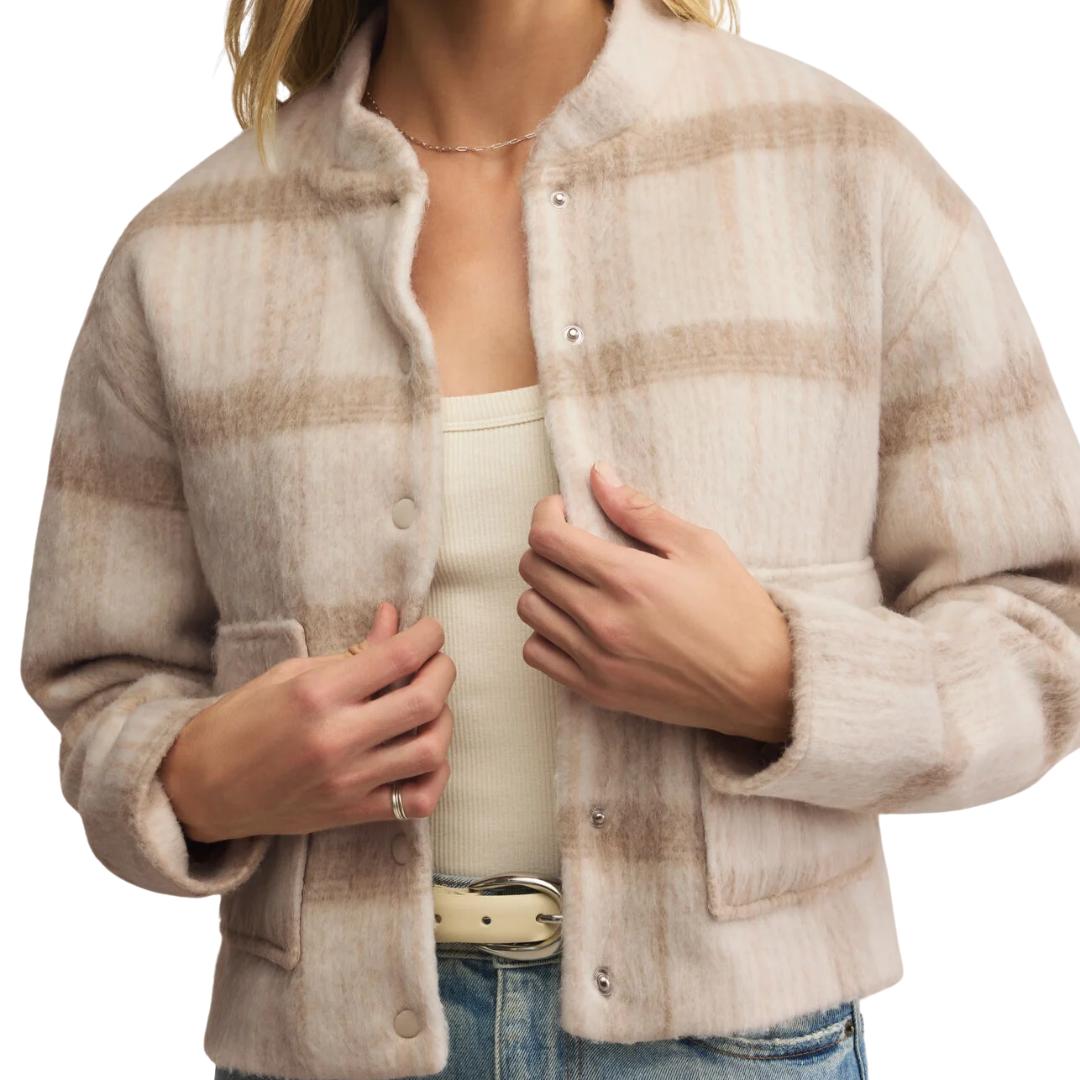 Cambridge Plaid Jacket in Crystal