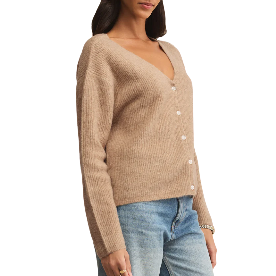 Emile Cardigan Classic in Biscuit