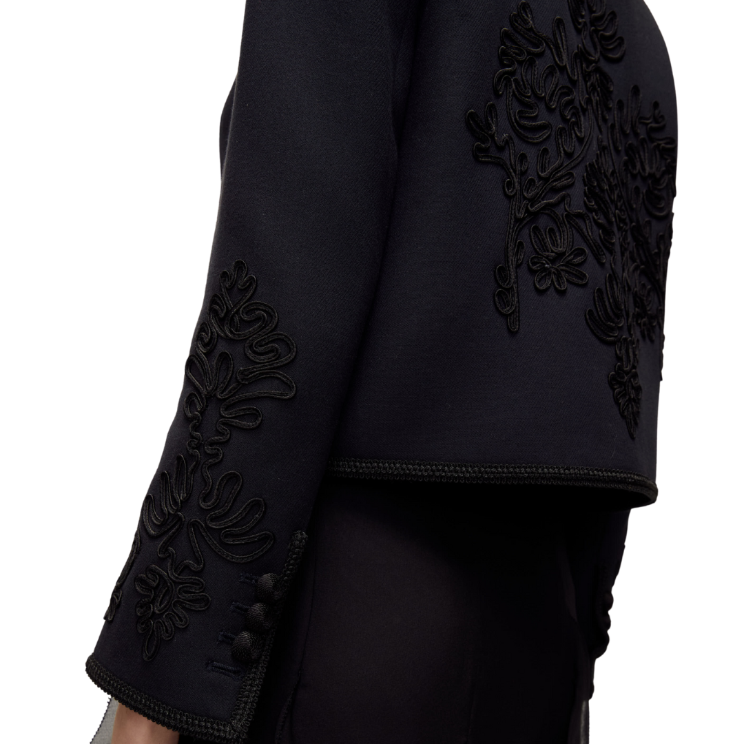 Latrell Embroidered Jacket in Navy