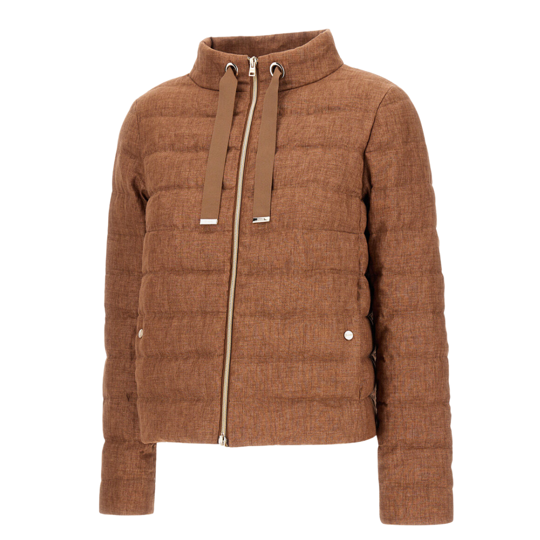 Jacket In New Linen in Tobacco