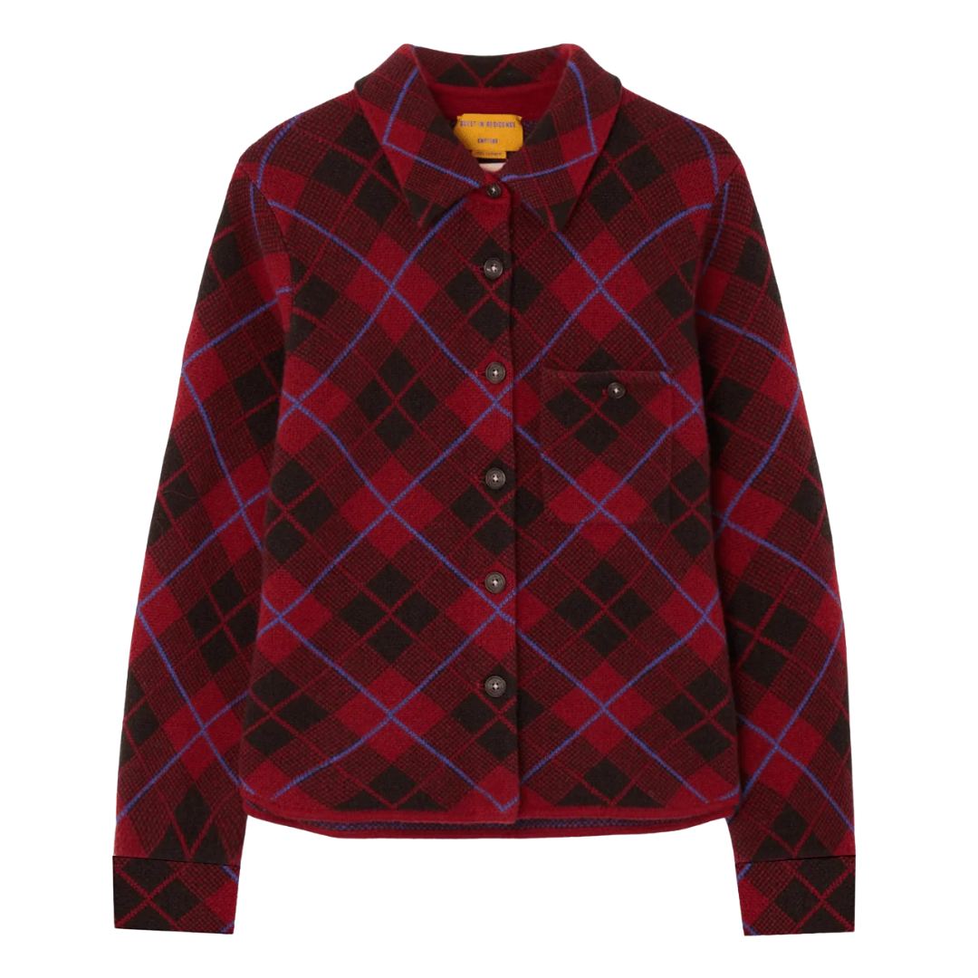 Dylan Plaid Shirt in Carmine Combo