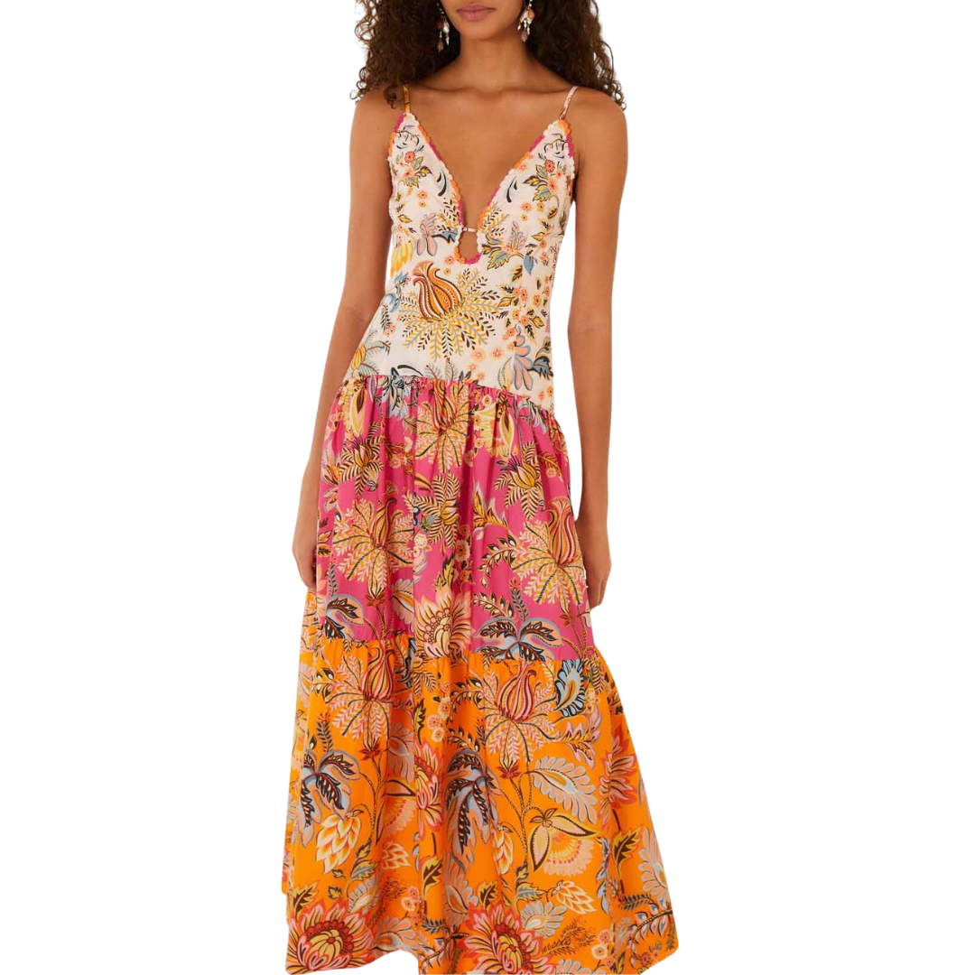 Multicolor Maxi Dress in Ligia Floral Mix