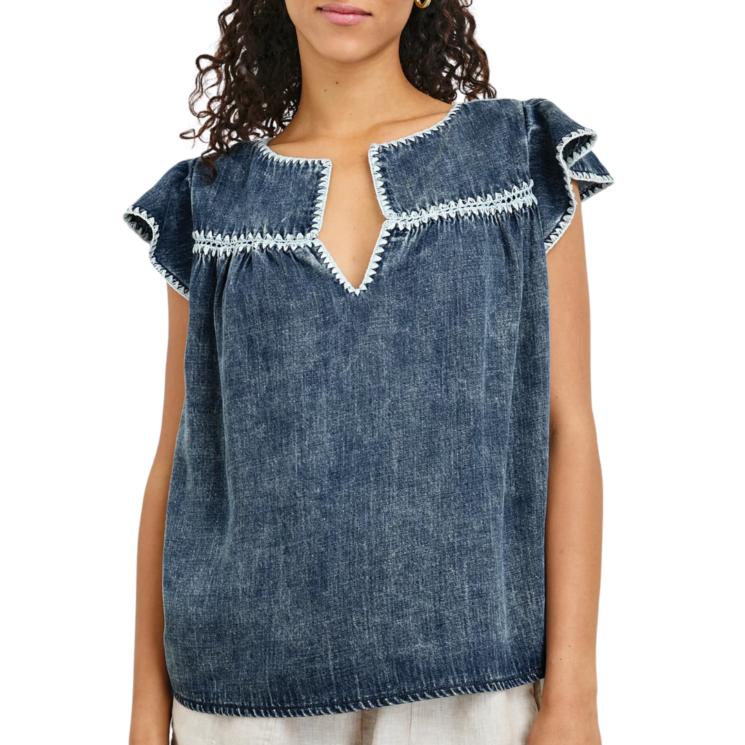 Tafia Top in Classic Blue