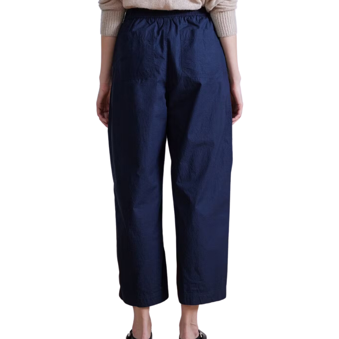 Spa Pleat Pant in Navy