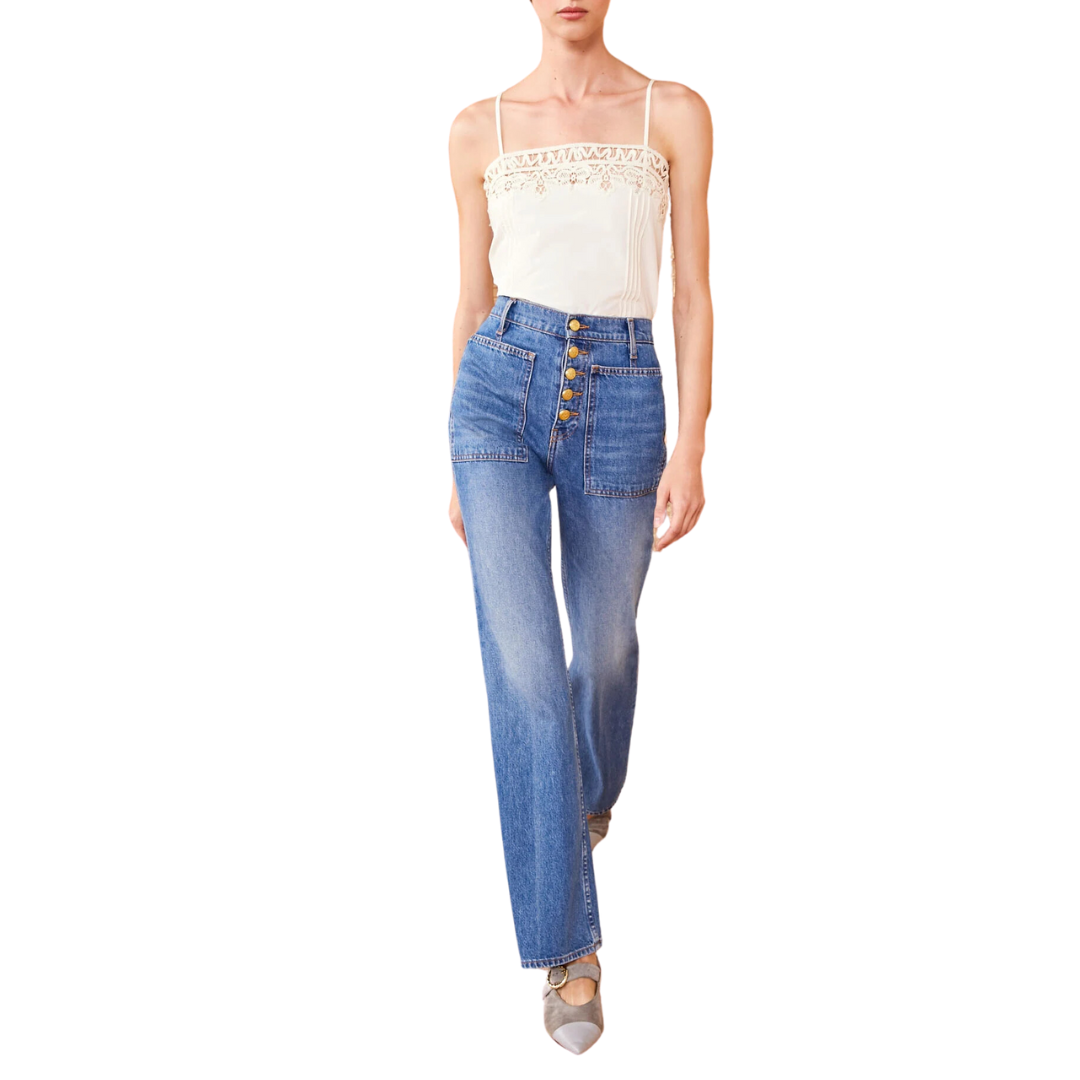 The Lou Jean in Danube Medium Indigo Wash