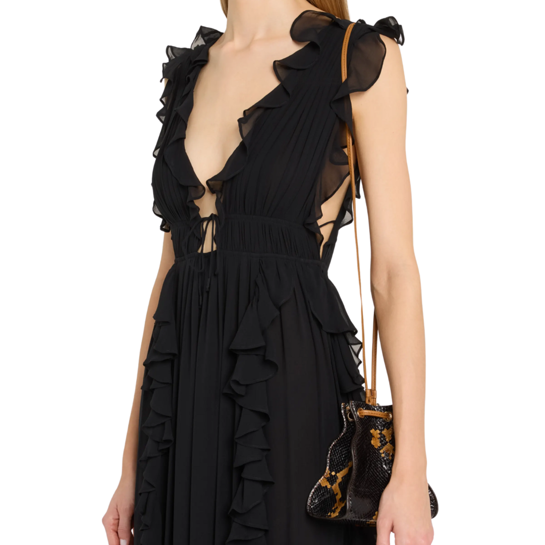 Adria Pleated Wave Pochette in Desert Exotic